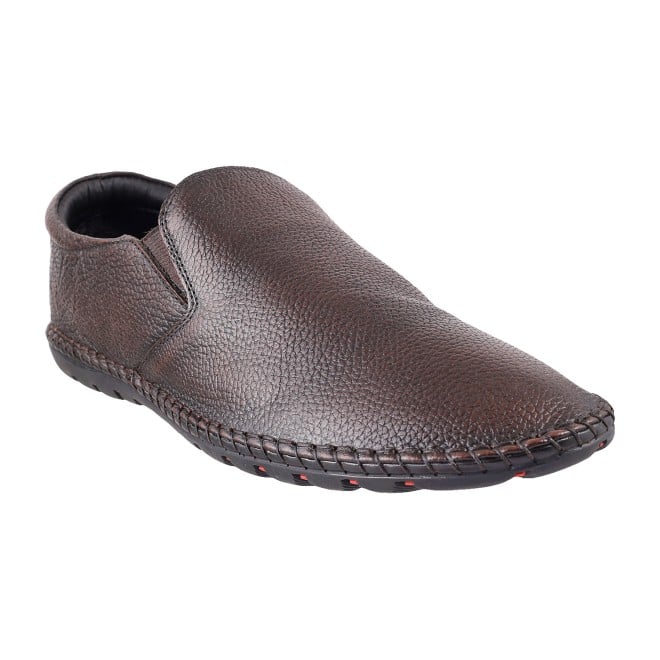 Mochi Men Brown Casual Moccasin