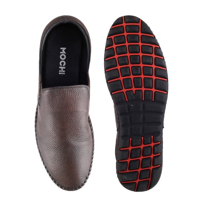 Mochi Men Brown Casual Moccasin (SKU: 19-3841L-12-46)
