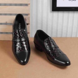 Men Black Formal Slip-Ons