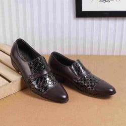 Men Brown Formal Slip-Ons