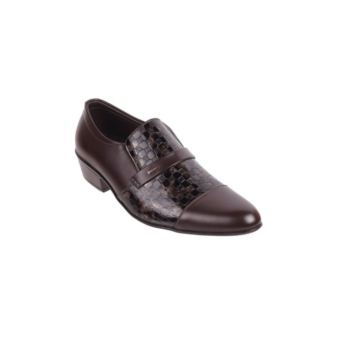 Mochi Men Brown Formal Slip-Ons (SKU: 19-4-64-42)