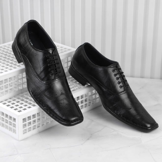 Mochi Men Black Formal Brogue