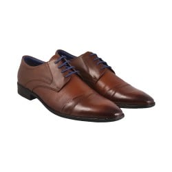 Men Tan Formal Lace Up