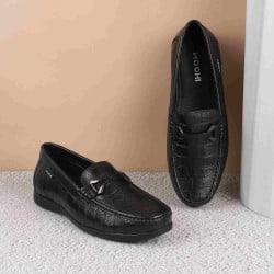 Men Black Formal Slip-Ons