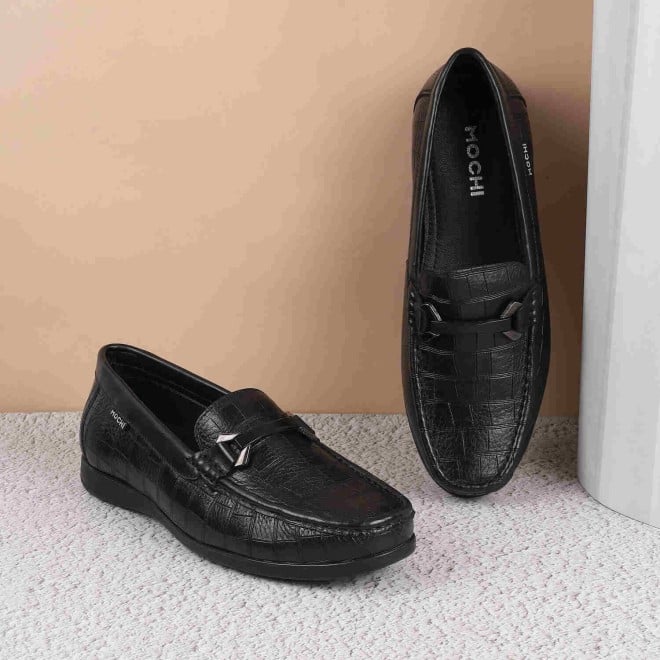 Mochi Men Black Formal Slip-Ons (SKU: 19-436-11-40)