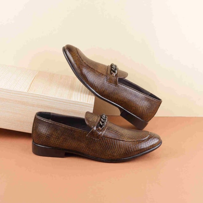 Mochi Men Tan Formal Slip Ons (SKU: 19-440-23-42)