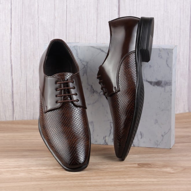 Mochi Men Brown Formal Lace-Up