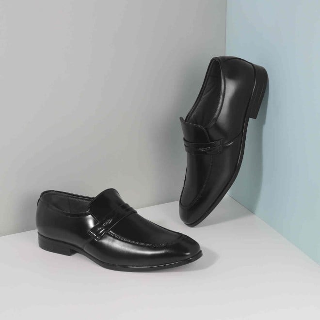 Mochi Men Black Formal Mocassin