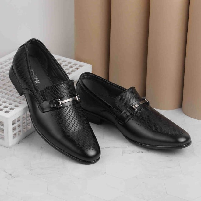 Mochi Men Black Formal Slip-Ons (SKU: 19-488-11-41)