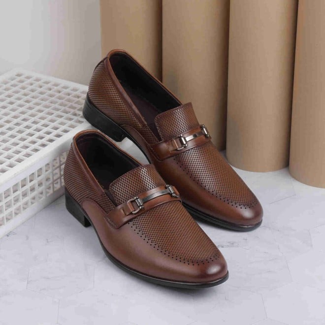 Mochi Men Tan Formal Slip-Ons (SKU: 19-488-23-40)