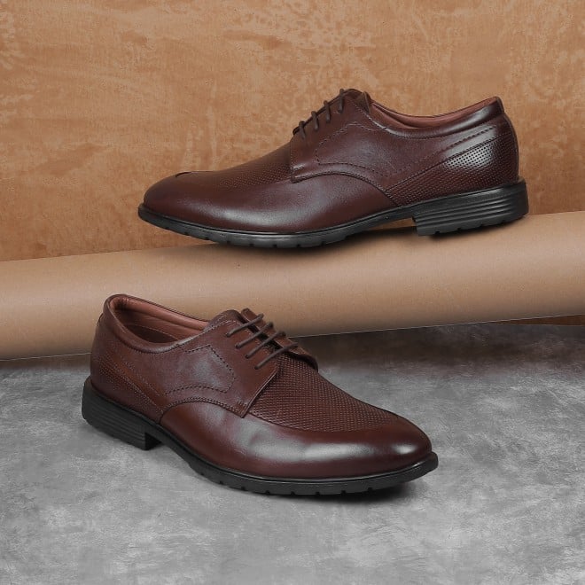 Mochi Men Brown Formal Lace Up