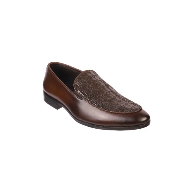 Mochi Men Brown Formal Slip-Ons (SKU: 19-502-12-40)