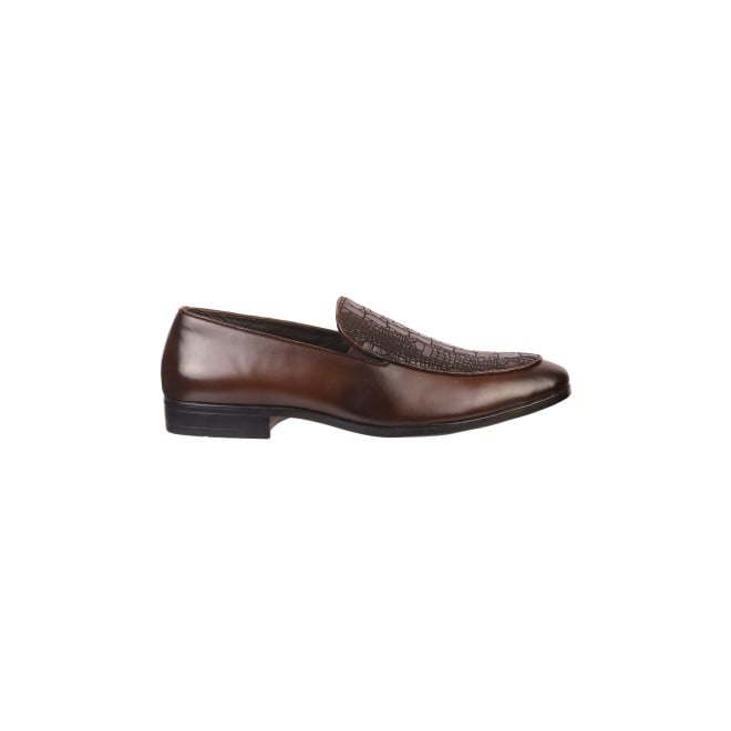 Mochi Men Brown Formal Slip-Ons (SKU: 19-502-12-40)