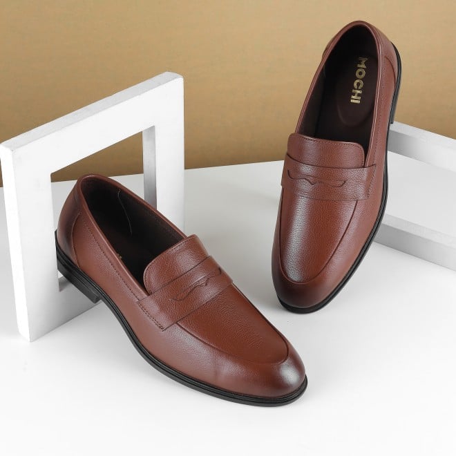 Mochi Men Tan Formal Moccasin