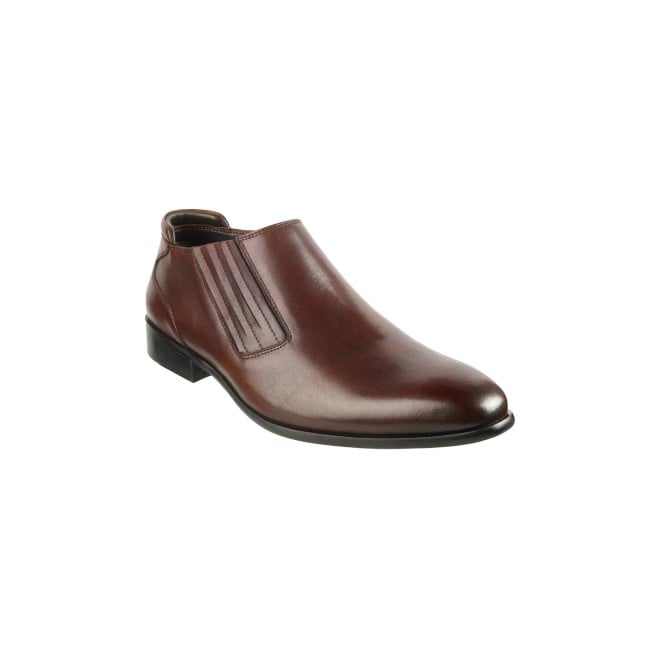 Mochi Men Brown Formal Slip-Ons (SKU: 19-510-12-43)