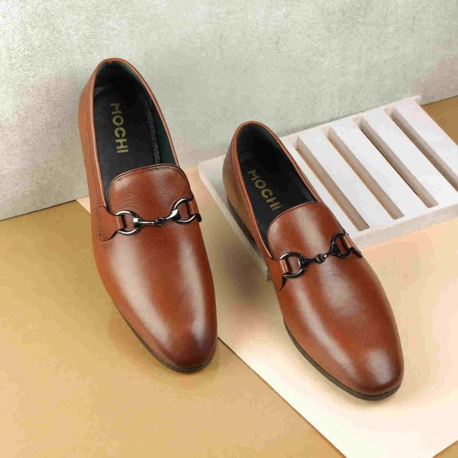 Mochi Men Tan Casual Slip-Ons (SKU: 19-538-23-42)