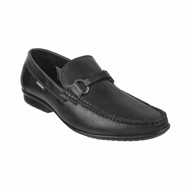 Mochi Black Casual Loafers for Men