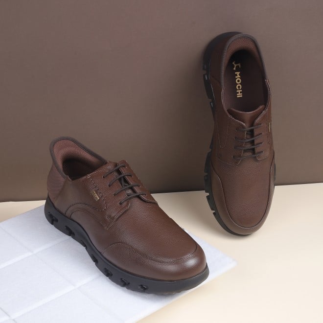 Mochi Men Brown Formal Lace Up