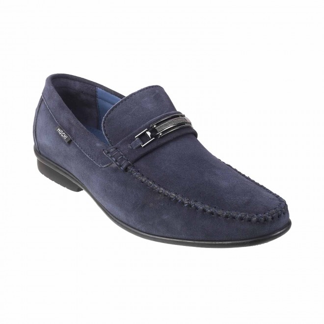 Mochi BlueSuede Formal Loafers for Men