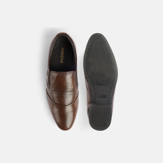 Mochi Men Brown Formal Moccasin (SKU: 19-575-12-40)