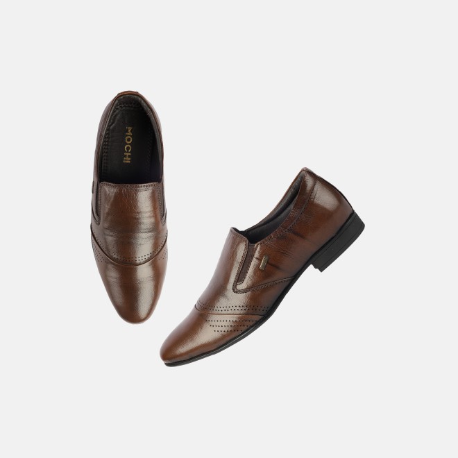 Mochi Men Brown Formal Moccasin (SKU: 19-575-12-40)