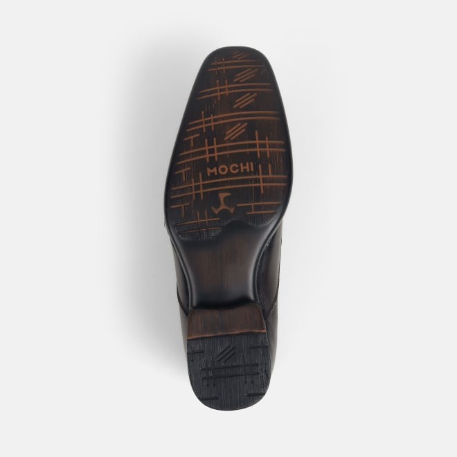 Mochi Men Brown Formal Moccasin (SKU: 19-601-12-39)