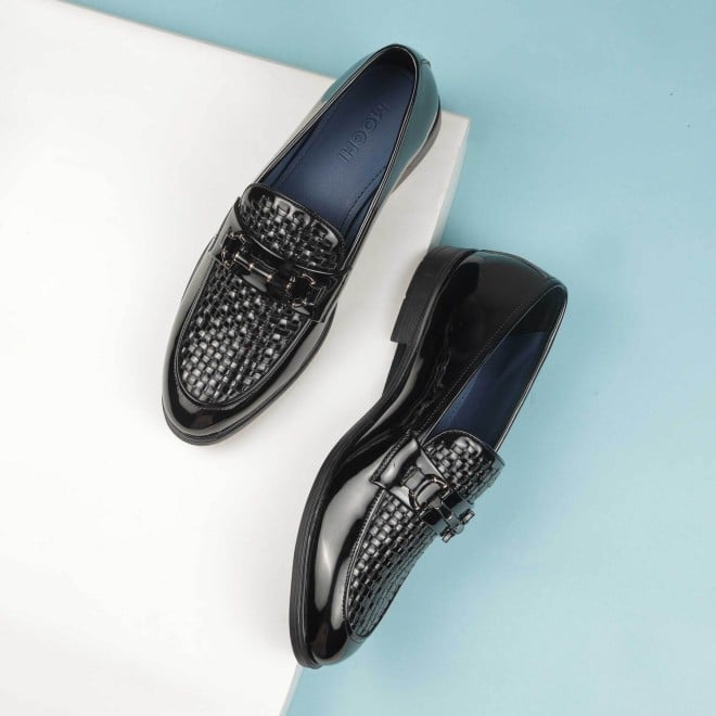 Mochi Men Black Formal Slip Ons
