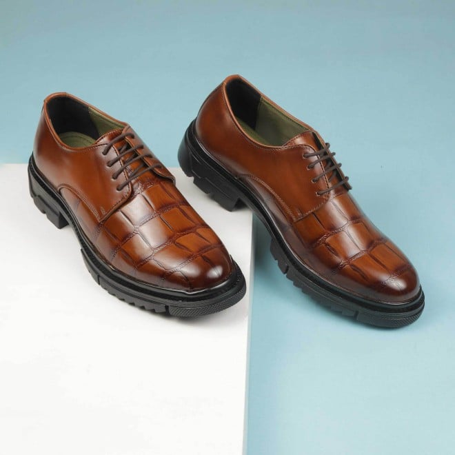 Mochi Men Tan Formal Lace Ups