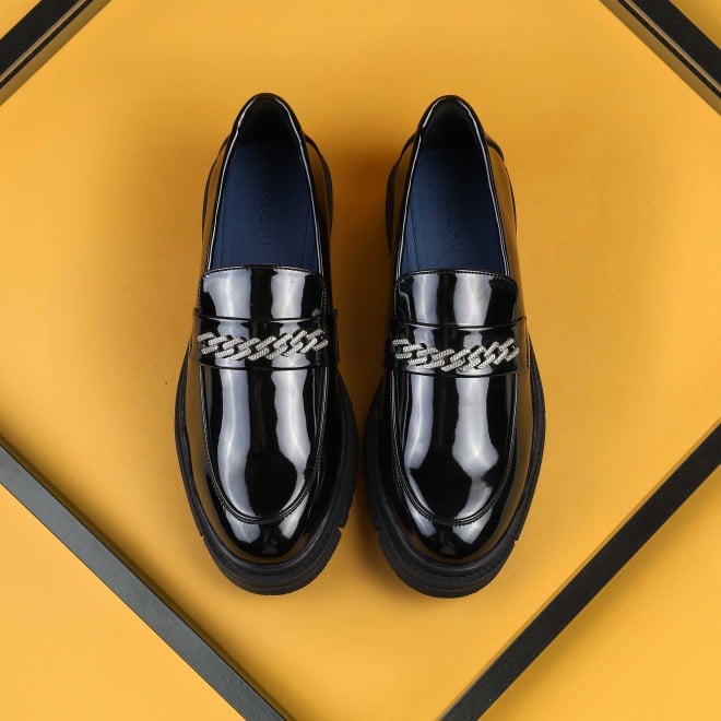 Mochi Men Black Party Moccasin
