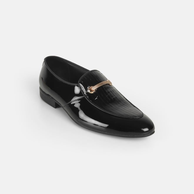 Mochi Men Black-Gold Party Moccasin