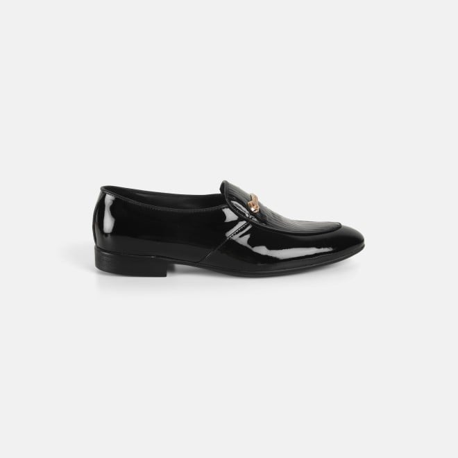 Mochi Men Black-Gold Party Moccasin (SKU: 19-6340-79-40)