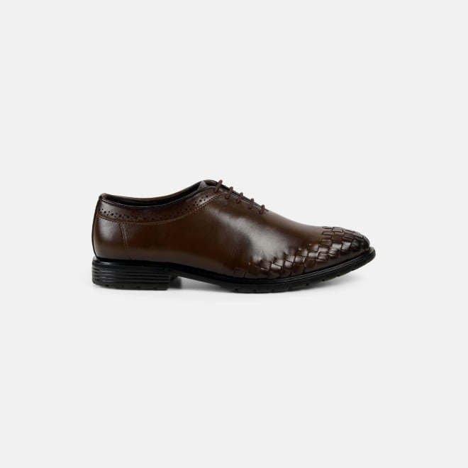 Mochi Men Brown Formal Lace Ups (SKU: 19-635-12-40)