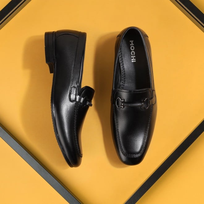 Mochi Men Black Formal Moccasin
