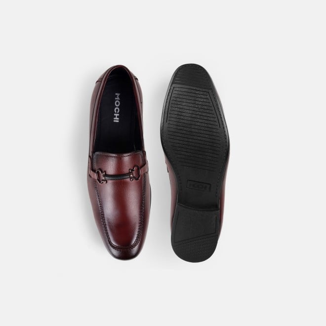 Mochi Men Maroon Formal Moccasin (SKU: 19-637-44-40)