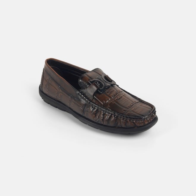 Mochi Men Brown Casual Loafers