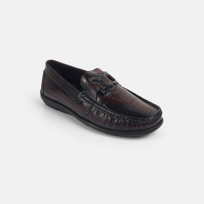 Mochi Men Maroon Casual Loafers