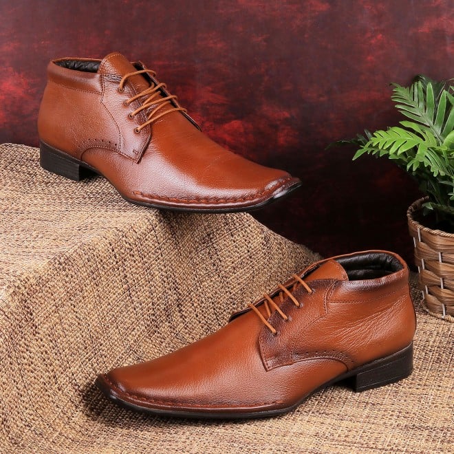 Mochi Men Tan Formal Lace Up