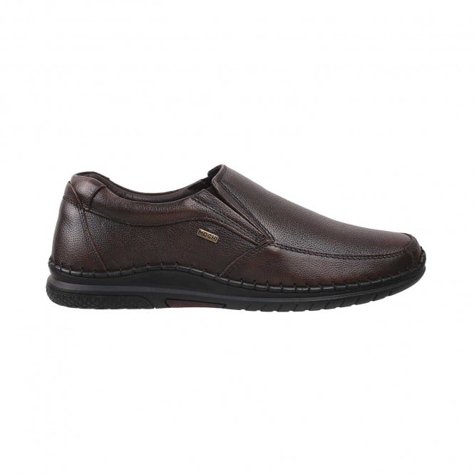 Buy Mochi Men Brown Leather Men Flat Shoes (19-3841-12-39) Size (5