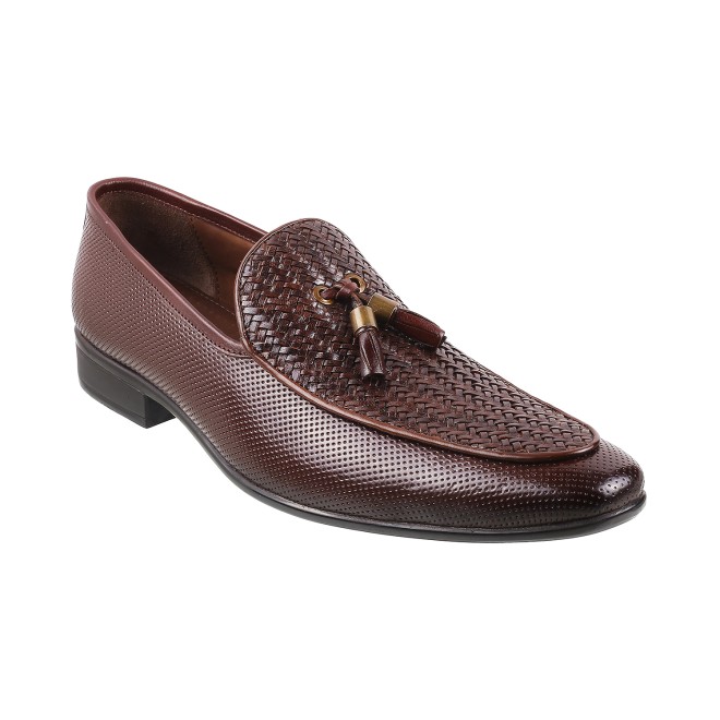 Mochi Brown Party Moccasin for Men
