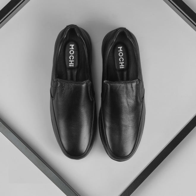 Mochi Men Black Formal Moccasin