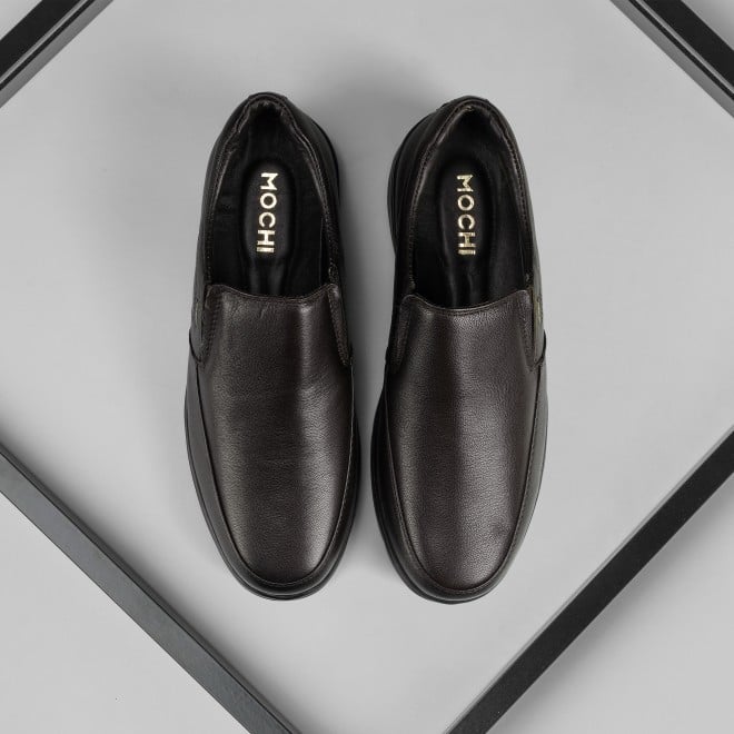 Mochi Men Brown Formal Moccasin