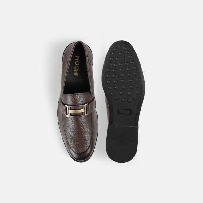 Mochi Men Brown Formal Moccasin (SKU: 19-670-12-40)