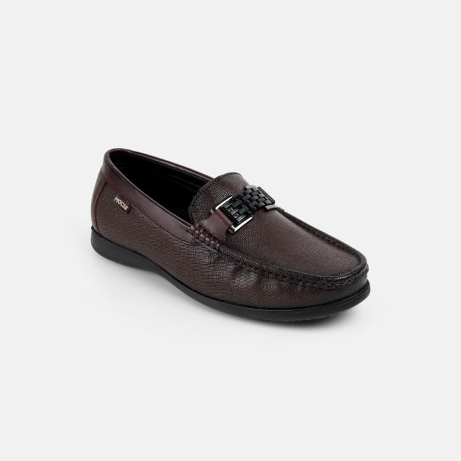 Mochi Men Brown Casual Loafers
