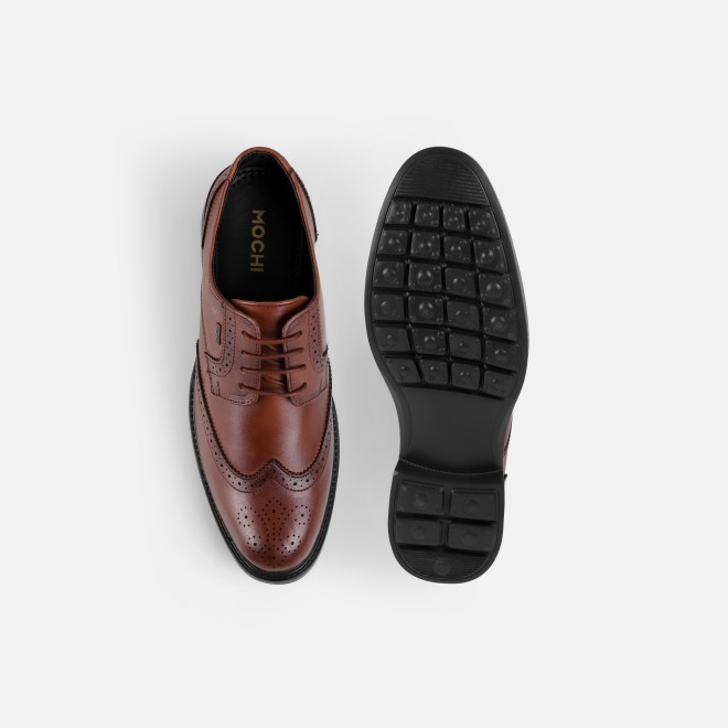 Mochi Men Tan Formal Brogue (SKU: 19-674-23-40)