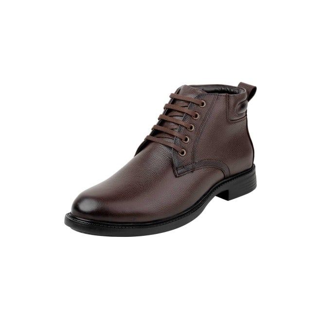 Mochi Men Brown Formal Boots (SKU: 19-675-12-40)