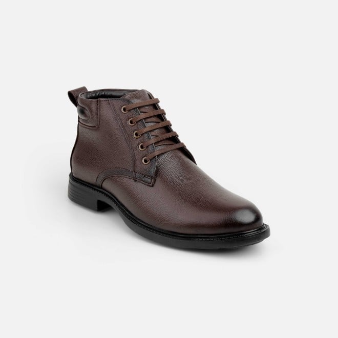 Mochi Men Brown Formal Boots (SKU: 19-675-12-40)