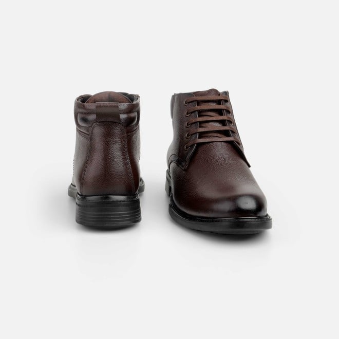 Mochi Men Brown Formal Boots (SKU: 19-675-12-40)
