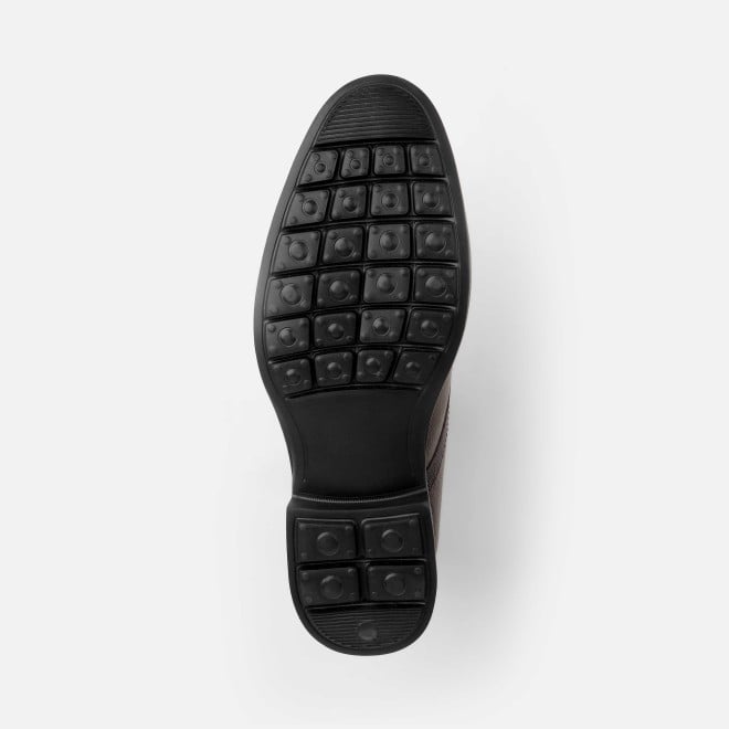 Mochi Men Brown Formal Boots (SKU: 19-675-12-40)