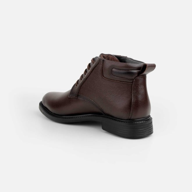 Mochi Men Brown Formal Boots (SKU: 19-675-12-40)