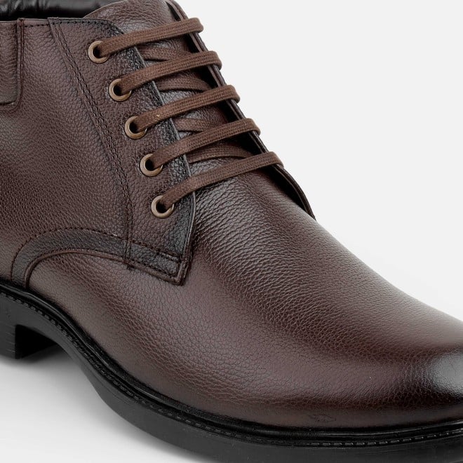 Mochi Men Brown Formal Boots (SKU: 19-675-12-40)